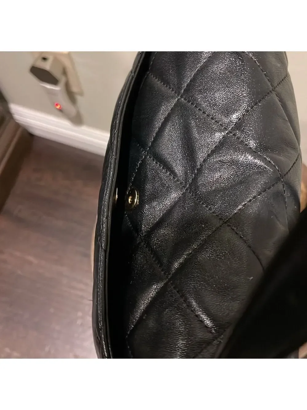 DKNY Black Quilted leather Shoulder Flap Bag